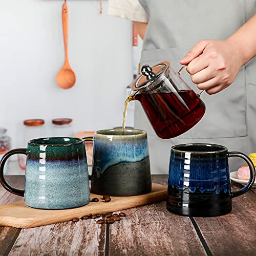 Handmade Pottery 15 oz Coffee Mug, Microwave Safe