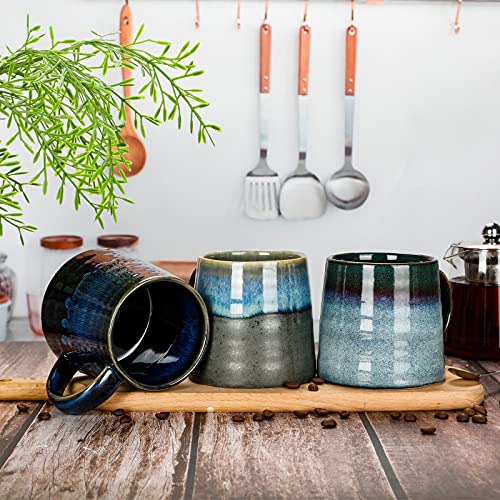 Handmade Pottery 15 oz Coffee Mug, Microwave Safe