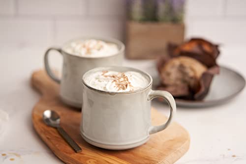 KooK Glazed Ceramic Coffee Mugs, 15 oz, Set of 2