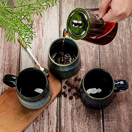 Handmade Pottery 15 oz Coffee Mug, Microwave Safe