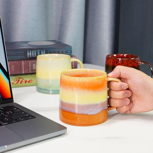 Handmade Ceramic Mugs - 20 oz - Orange
