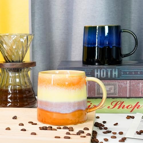 Handmade Ceramic Mugs - 20 oz - Orange