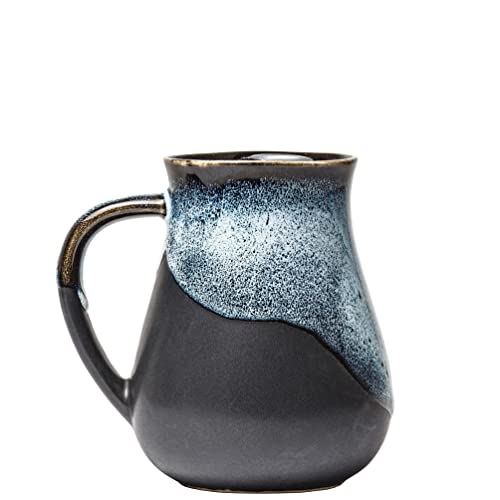 Blue Ceramic Handmade Coffee Mug - 14 oz