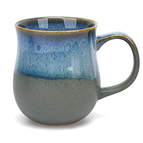 Handmade 20 Oz Ceramic Coffee Mug with Big Handle