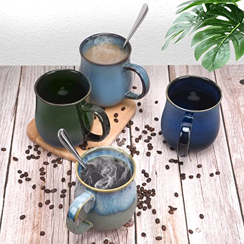 Handmade 20 Oz Ceramic Coffee Mug with Big Handle