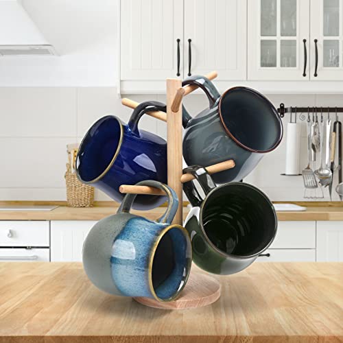 Handmade 20 Oz Ceramic Coffee Mug with Big Handle