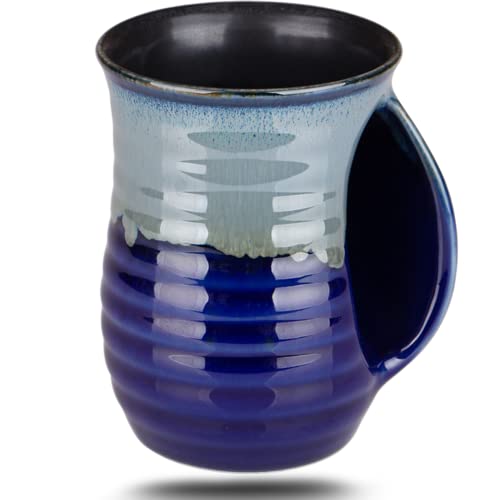 Handmade Pottery Hand Warmer Mug - 16oz Ceramic