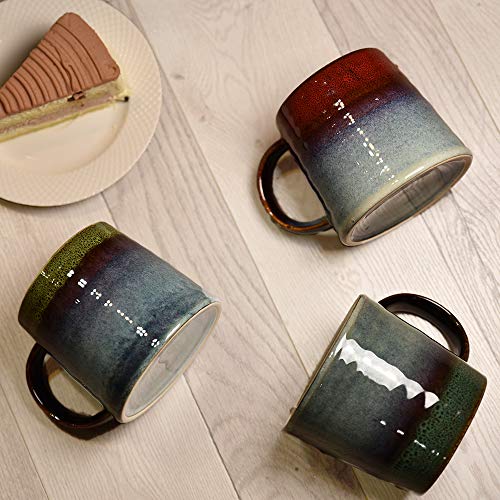 Handmade Green Ceramic Coffee Mug, 16.5 Oz