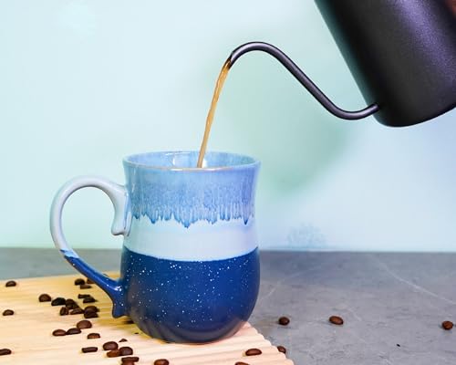 20 oz Handmade Ceramic Coffee Mug, Large Handle