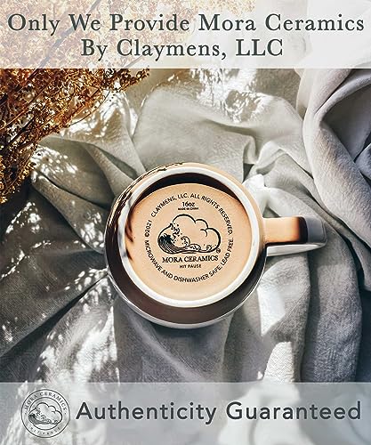 Modern Boho Style Ceramic Latte Mug Set - 16oz