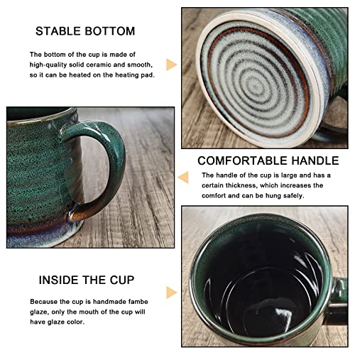18 Oz Handmade Ceramic Coffee Mug, Office/Home, Microwave/Dishwasher Safe