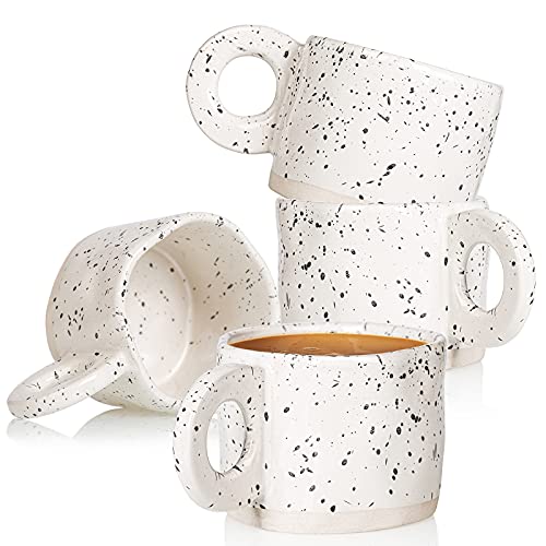 CREATIVELAND Ceramic Coffee Mugs Set - Dishwasher Safe