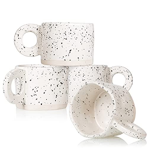 CREATIVELAND Ceramic Coffee Mugs Set - Dishwasher Safe