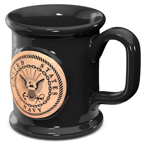 Embossed U.S. Navy Emblem 16oz Ceramic Coffee Mug