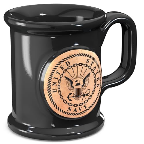 Embossed U.S. Navy Emblem 16oz Ceramic Coffee Mug