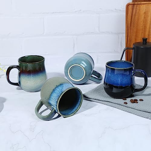 Handmade Glazed Ceramic Coffee Mug, 16 Oz