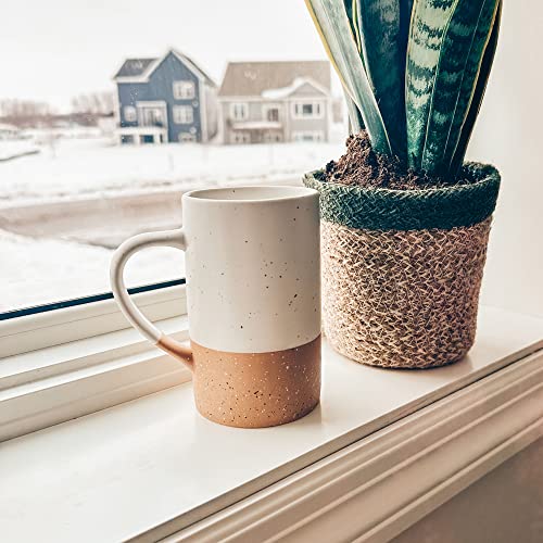 Set of 4 Rustic Matte Glaze Coffee Mugs