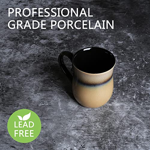 Bosmarlin Large Ceramic Coffee Mug, 20 Oz, Walnut