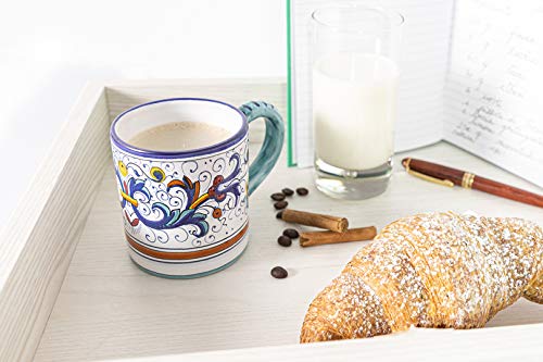 Deruta Blu Ceramic Mug - Handmade Italian Coffee Mug