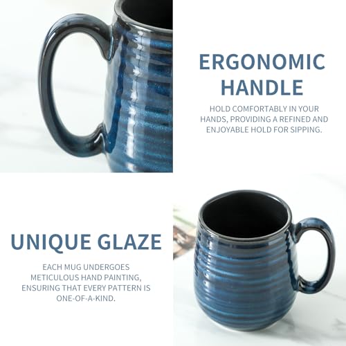 Tikooere Stoneware Coffee Mugs Set of 2, 20 oz