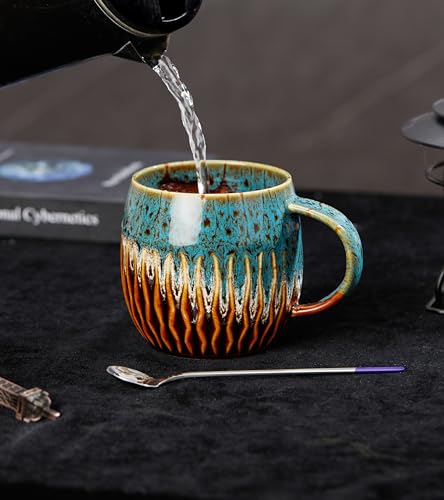 Handmade 20 oz Ceramic Coffee Mug, Unique Design