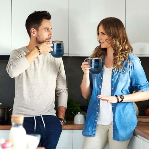 Tikooere Stoneware Coffee Mugs Set of 2, 20 oz