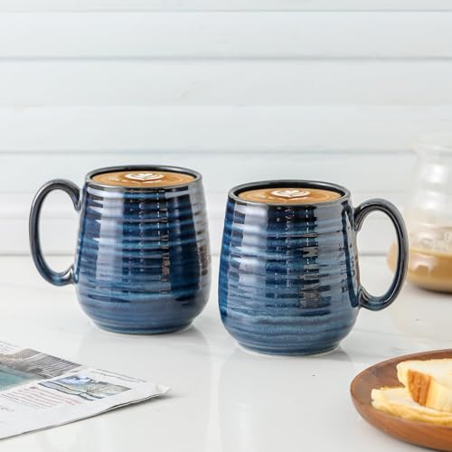 Tikooere Stoneware Coffee Mugs Set of 2, 20 oz