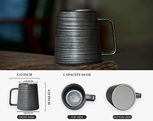 16 oz Handmade Metallic Glazed Ceramic Coffee Mug
