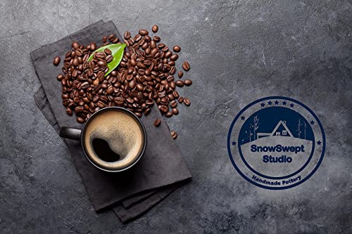 Brown Swirl Handmade Ceramic Coffee Mug - 14oz