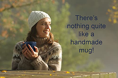 Brown Swirl Handmade Ceramic Coffee Mug - 14oz