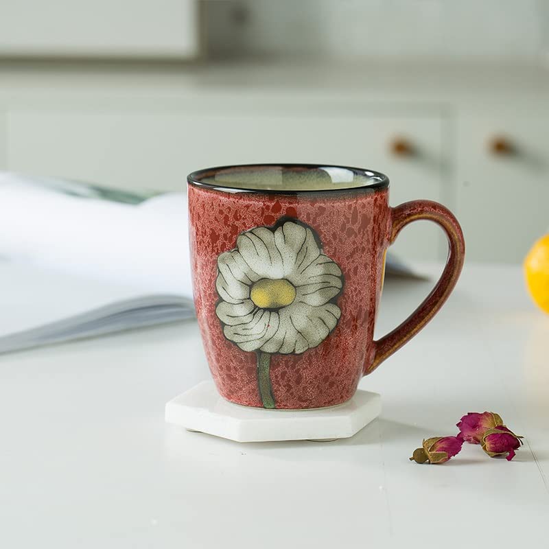 Ceramic 12oz Cappuccino Mug Set - Beautiful Colors