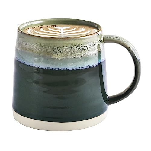 Handcrafted Ceramic Mug for Coffee, Tea, Lattes - Green