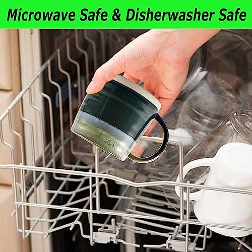 Handcrafted Ceramic Mug for Coffee, Tea, Lattes - Green