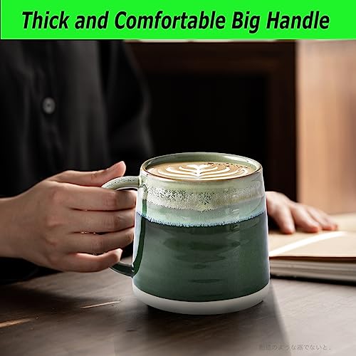 Handcrafted Ceramic Mug for Coffee, Tea, Lattes - Green