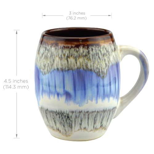 Large Glazed Ceramic Coffee Mug Set - Modern Kitchen Decor