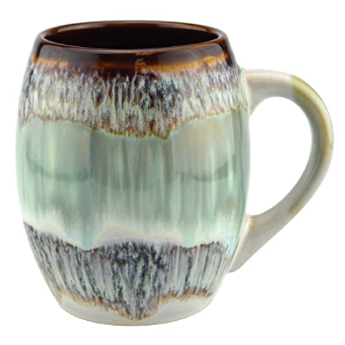 Large Glazed Ceramic Coffee Mug Set - Modern Kitchen Decor
