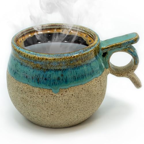 Viking-Inspired Handcrafted Stoneware Coffee & Tea Mug - 10-12 oz