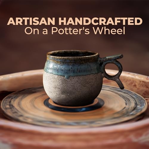 Viking-Inspired Handcrafted Stoneware Coffee & Tea Mug - 10-12 oz