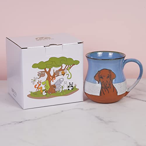 Handmade Ceramic Dog Mug 16 oz for Coffee