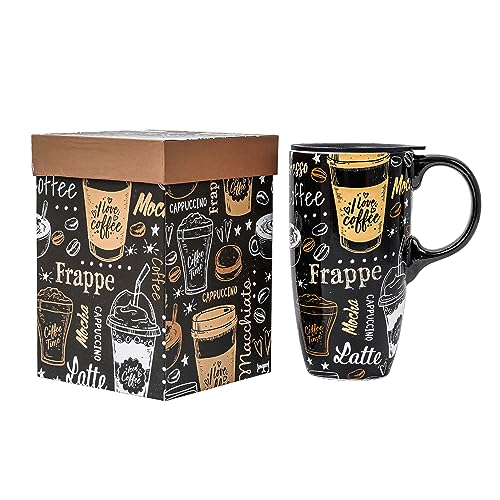 Topadorn Ceramic Coffee Mug Gift Set, 17oz