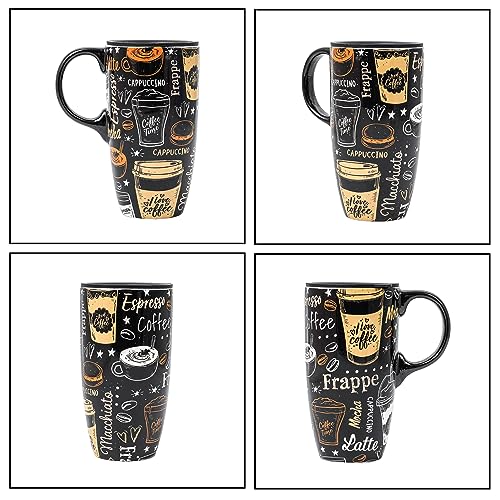 Topadorn Ceramic Coffee Mug Gift Set, 17oz