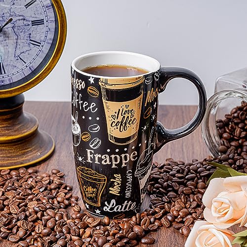 Topadorn Ceramic Coffee Mug Gift Set, 17oz