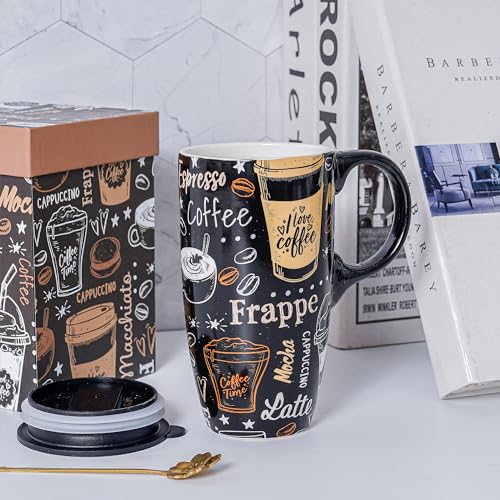 Topadorn Ceramic Coffee Mug Gift Set, 17oz