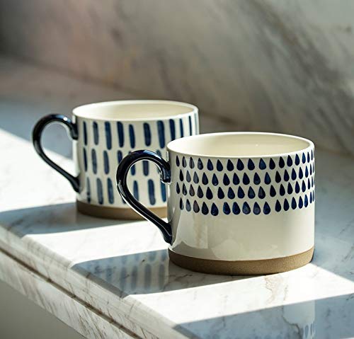 Koja Hand Painted 15 oz. Ceramic Mugs Set