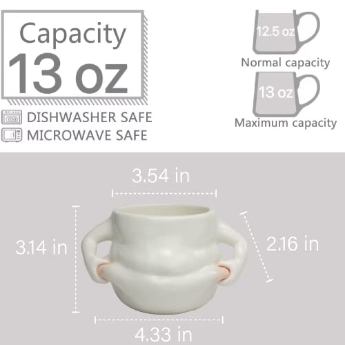 YINHEMEOW Fat Belly Handwarmer Mug 13OZ Cute Ceramic