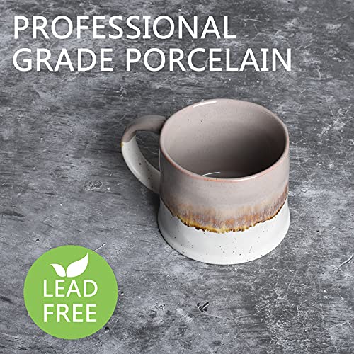 Bosmarlin Medium Ceramic Mug Set, 15oz, Grey (2)