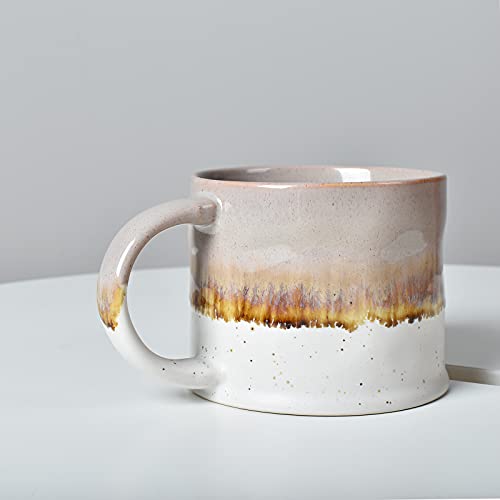 Bosmarlin Medium Ceramic Mug Set, 15oz, Grey (2)