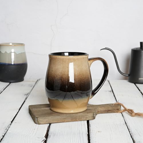 Bosmarlin Walnut XL Ceramic Coffee Mug, 25 oz