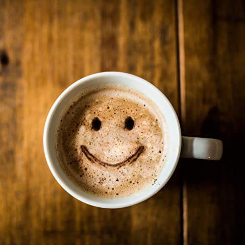 Handmade Ceramic Coffee Mug White Blue 14oz SnowSwept