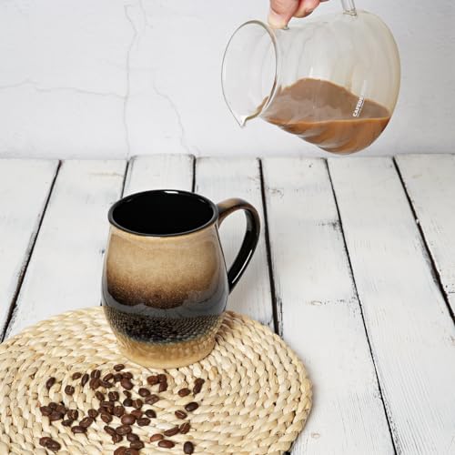 Bosmarlin Walnut XL Ceramic Coffee Mug, 25 oz